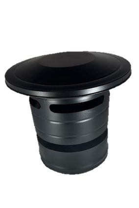 Dubbelwandig trekkap Zwart gecoat 80/130 Dient als sluitstuk op uw dw 80/130mm pijp. 4