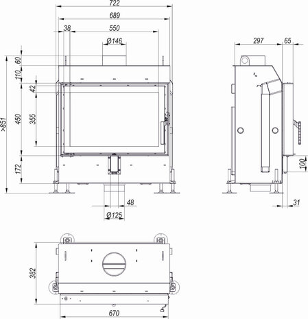 Defro Home Impuls SM Basic inbouwhaard