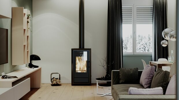 Defro Home Ignis houtkachel 9 kW met 75,5% rendement