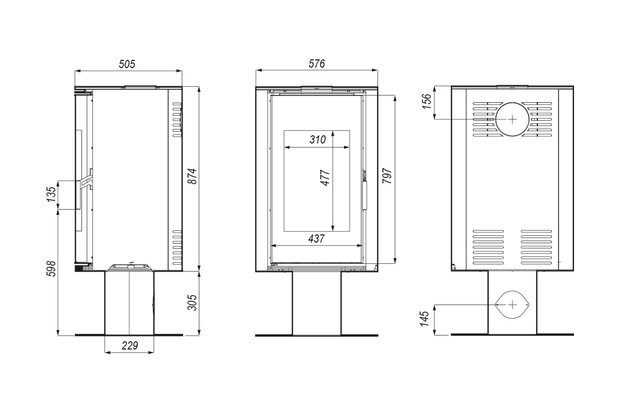 Defro Home Orbis Log houtkachel 9 kW met 75,5% rendement