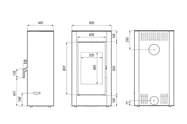 Defro Home Solum houtkachel 9 kW met 75,5% rendement