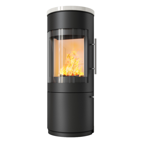 Hark 110 houtkachel 160 graden vuurzicht, met katalysator