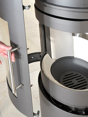 Hark 110 houtkachel 160 graden vuurzicht, met katalysator