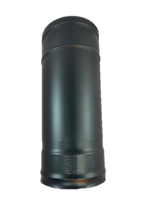 080/130 Dubbelwandig schuifpijp 59-95cm zwart gecoat