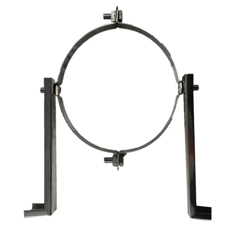 130mm Simpele muurbeugel 22 cm Zwart gecoat