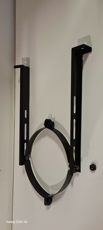 130mm Simpele muurbeugel 22 cm Zwart gecoat