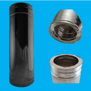 pelletkachelpijp dw 80/130 rvs 80mm zwart gecoat detial man / vrouw. foto 1